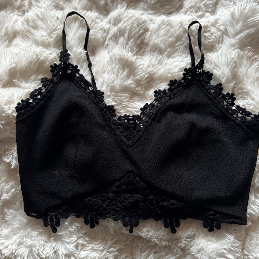 Windsor Black Lace Trim Bra